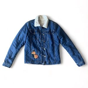 Jacket for Girls blue with embroidery